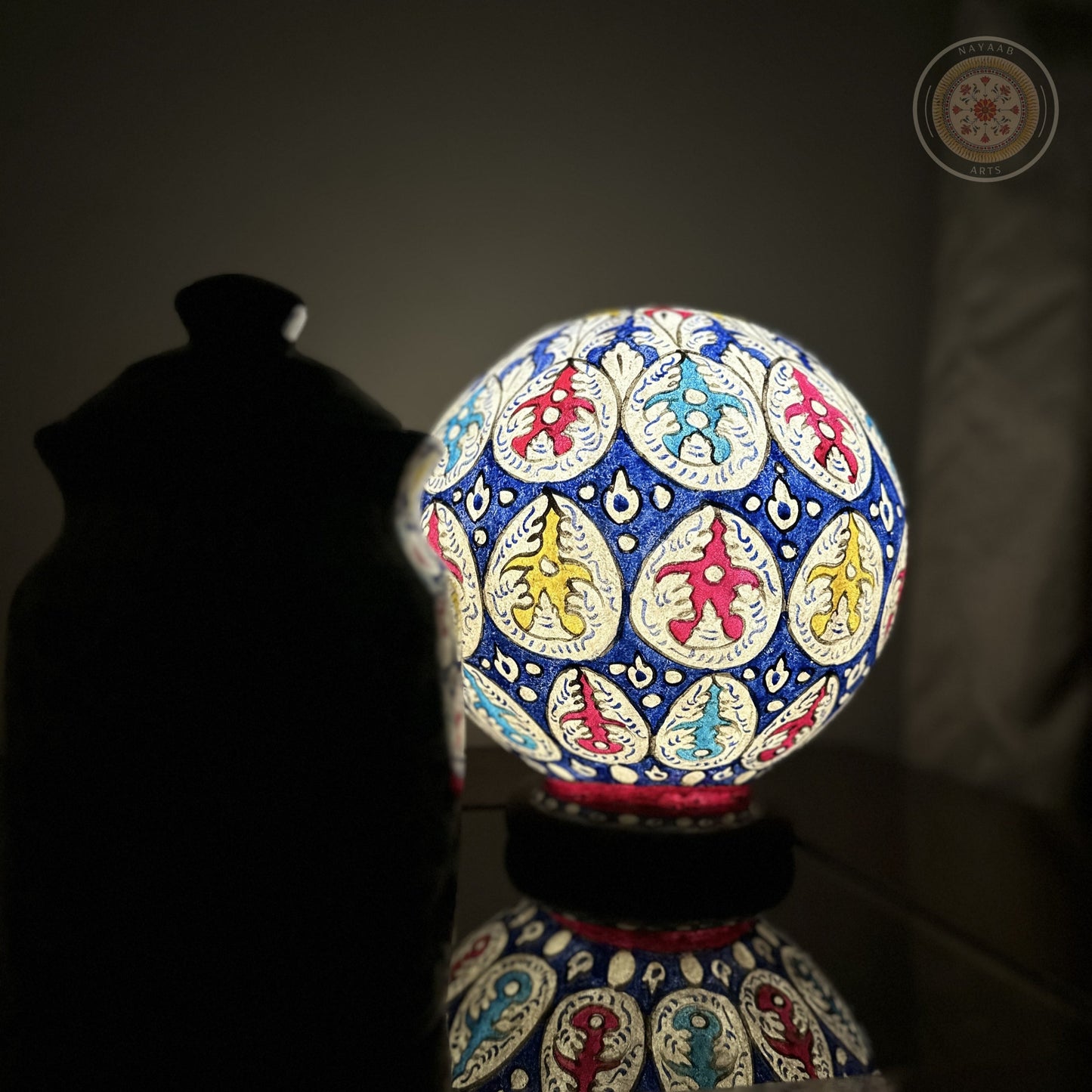 Camel Skin Round Table Lamp