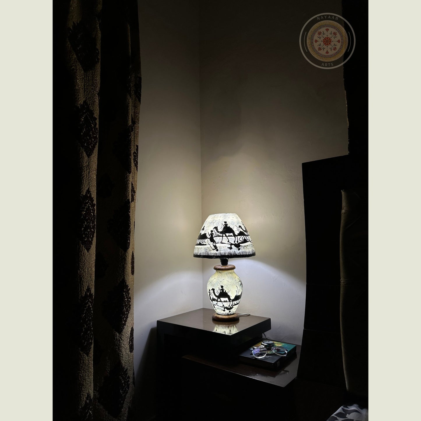 Camel Skin Sidetable Lampshade