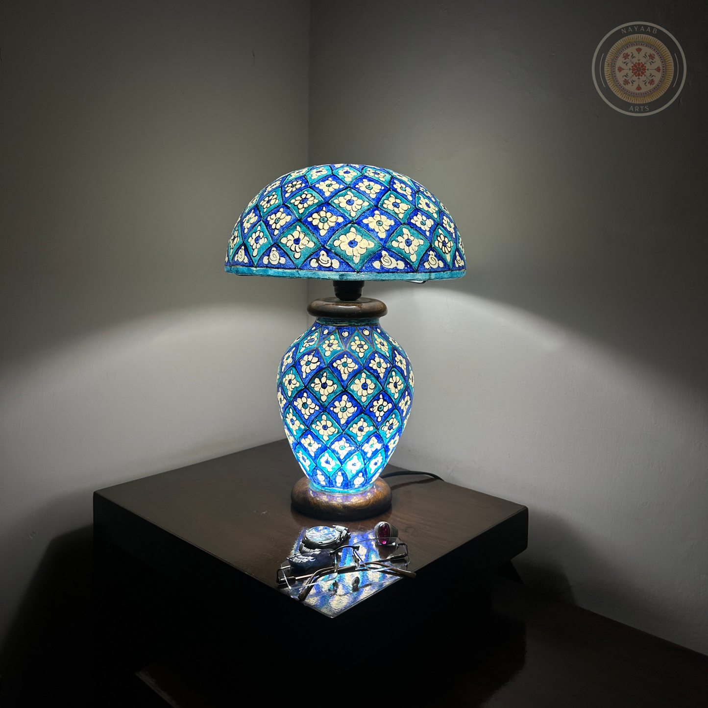 Camel Skin Mushroom-Shaped Lampshade