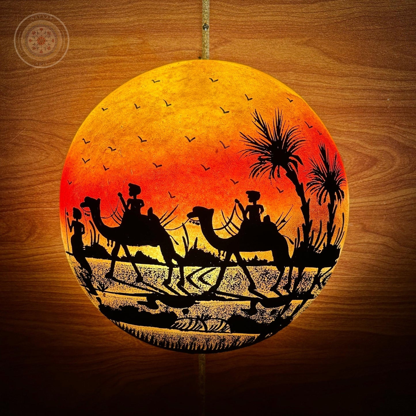 Camel Skin Wall Plate Lamp