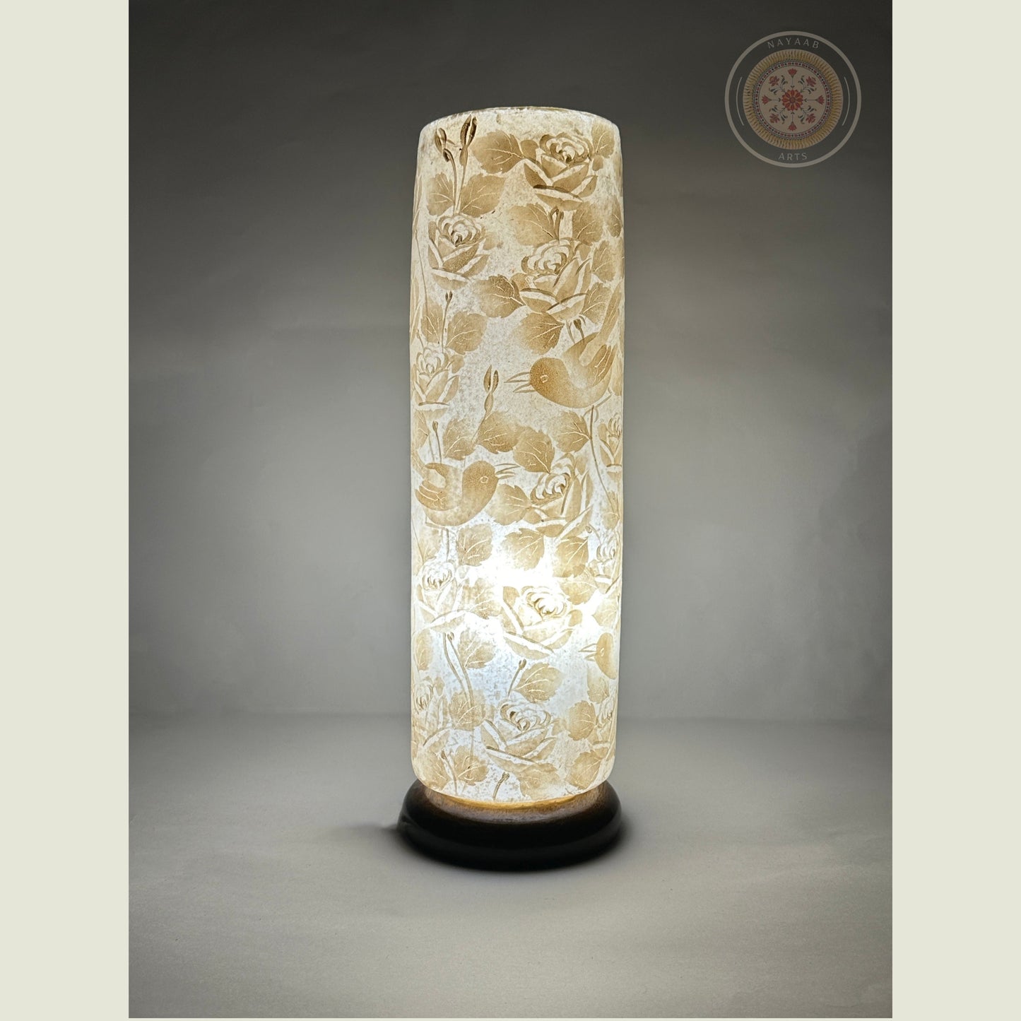 Camel Skin Glass Shaped Lamp