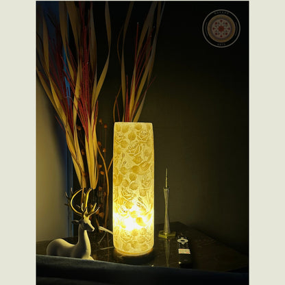 Camel Skin Glass Shaped Lamp