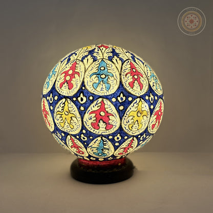 Camel Skin Round Table Lamp