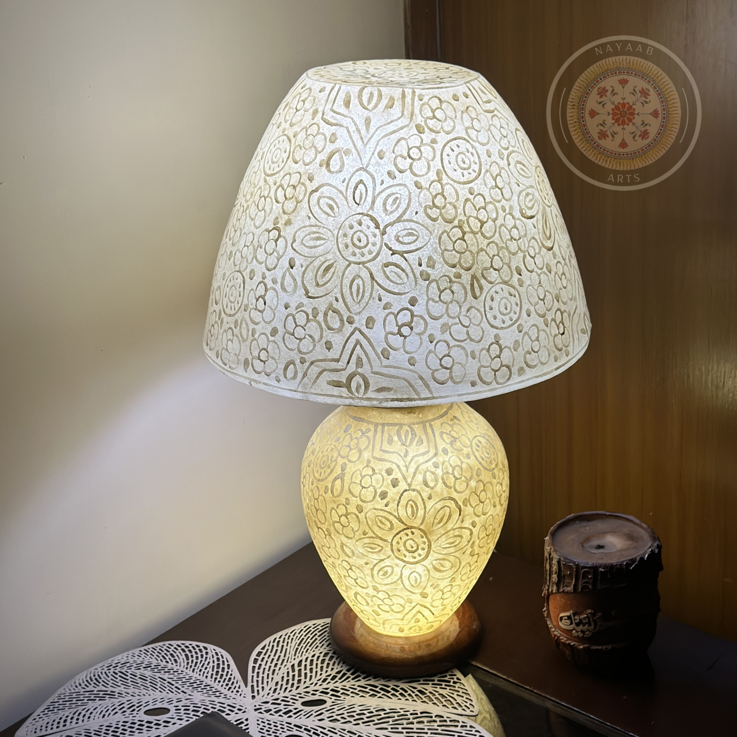 Camel Skin Sidetable Lampshade