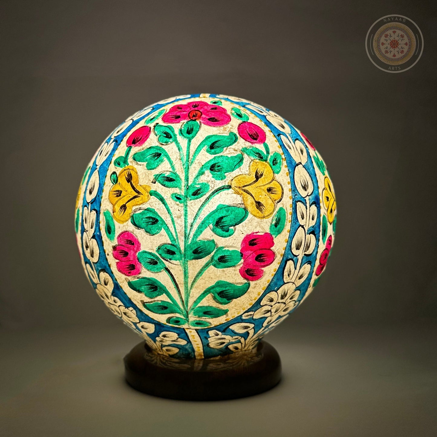 Camel Skin Round Table Lamp