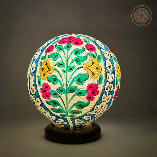 Camel Skin Round Table Lamp