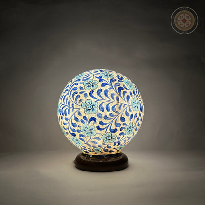 Camel Skin Round Table Lamp