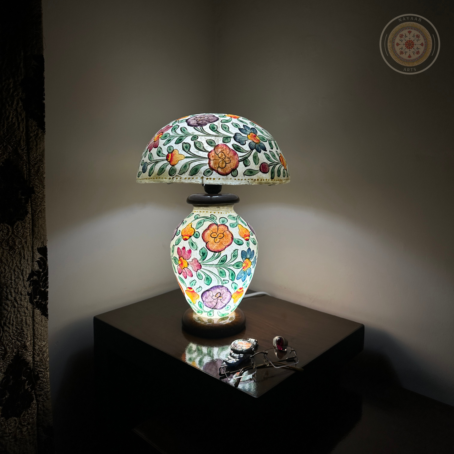 Camel Skin Mushroom-Shaped Lampshade