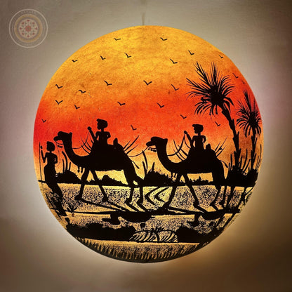 Camel Skin Wall Plate Lamp