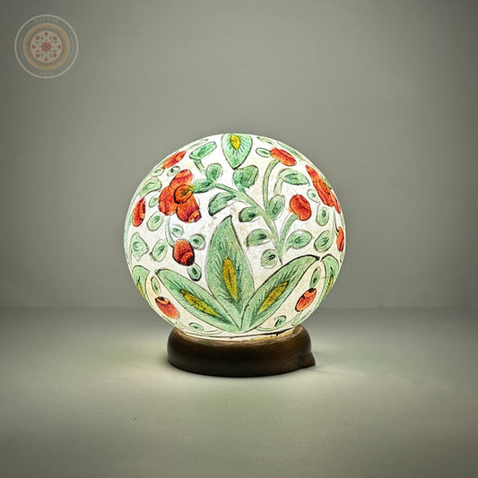 Camel Skin Round Table Lamp