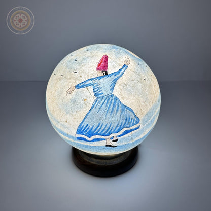 Camel Skin Round Table Lamp