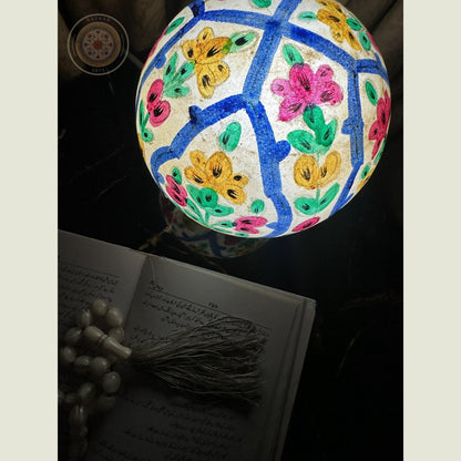 Camel Skin Round Table Lamp