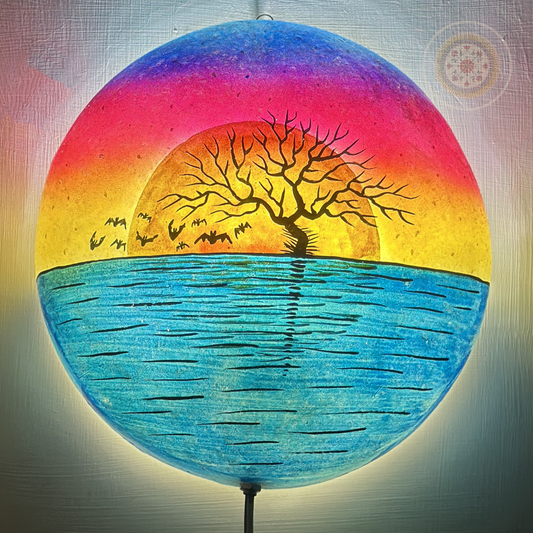 Camel Skin Wall Plate Lamp